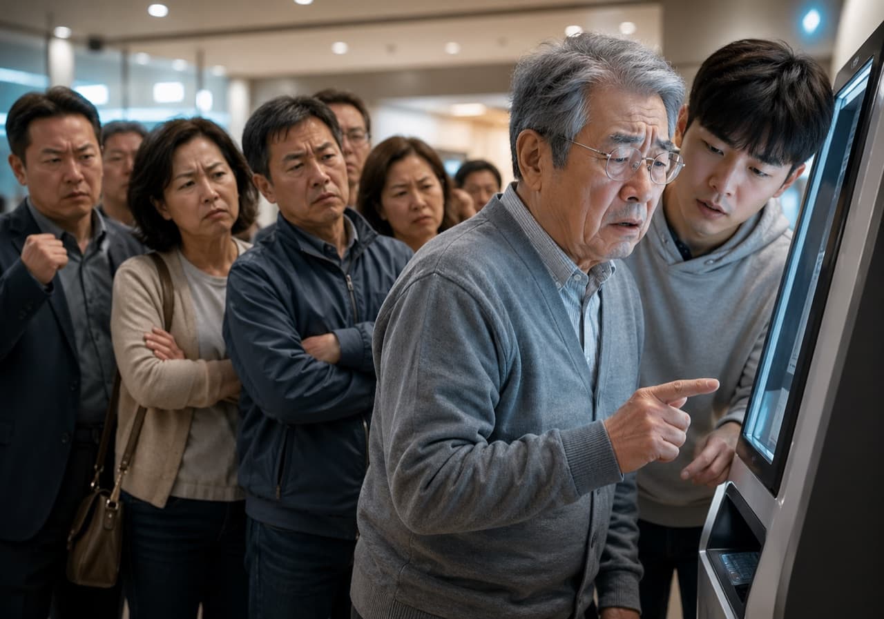 효자손 사용 장면 새 기능을 처음 써보실 때